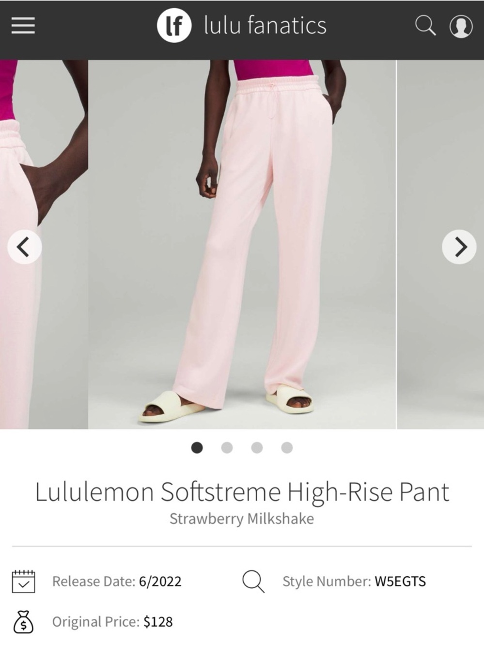 lululemon athletica High-Rise Wide Leg Pant - Strawberry Milkshake Pink